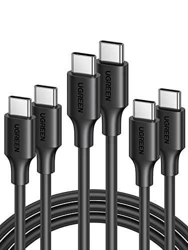 [Amazon-Prime] UGREEN USB C auf USB C Kabel 60W 3 Stück 0,5 m für 10,39€ (statt 13€)