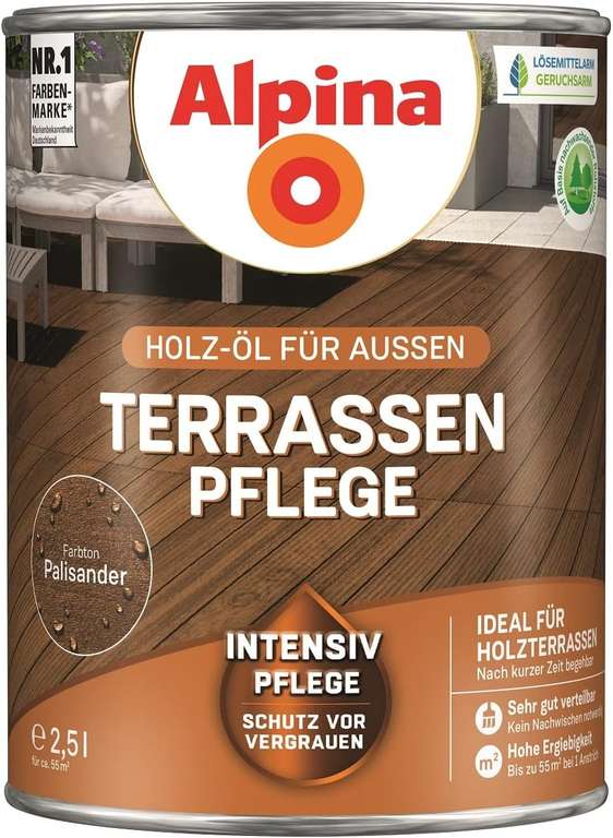Alpina Farben Terrassen-Pflege seidenmatt 2,5 l Palisander