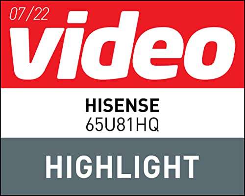 Hisense 65U81HQ 65″ Mini LED 4K ULED Smart TV mit 120Hz, HDR10+ 65" 999€ 55" 799 €