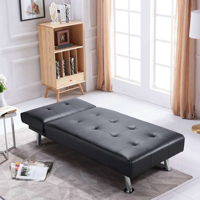 [Amazon.de] Für's Gästezimmer: Yaheetech Couch Klappsofa, Rückenlehne neigbar, versch. Farben, 280 KG belastbar