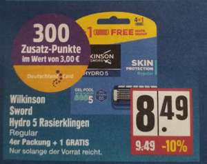 (offline) Wilkinson Hydro 5 5er Pack für rechnerisch 5,49€ (=1,10€ je Klinge) @EDEKA Nordbayern-Sachsen-Thüringen