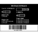Wera Bit-Sortiment, Bit-Check 30 Wood 2, 30-teilig, 05057432001, Versandkostenfrei für PRIME Mitglieder