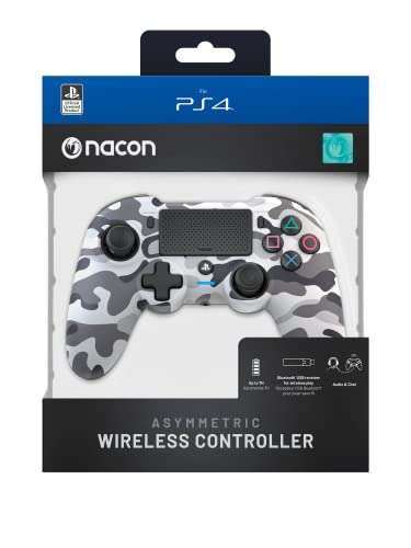 Asymmetric Wireless Controller Gamepad PC, PlayStation 4 kabelgebunden&kabellos (Camouflage, Grau)