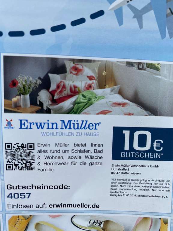 10€ auf alles bei Erwin Müller (MBW 50€)