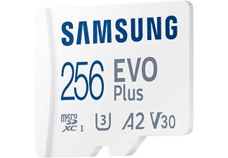 [MM/Saturn/OTTO Up] SAMSUNG EVO Plus, Micro-SDXC Speicherkarte, 256 GB, 130 MB/s, A2 und UHS-I U3
