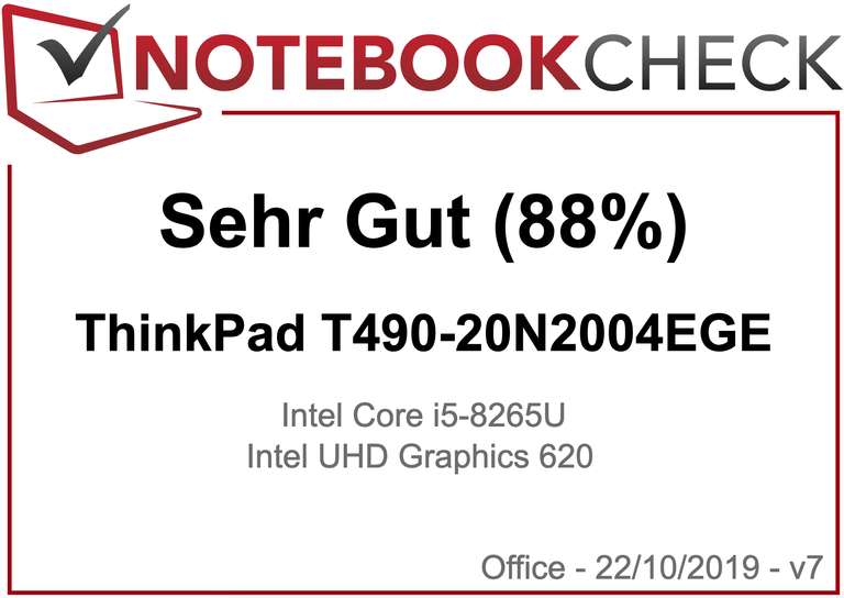 Lenovo ThinkPad T490 14" Laptop - 400 Nits Intel i5 8265U 16GB RAM m.2 SSD Thunderbolt USB-C backlit QWERTZ - refurbished (gut) Notebook