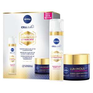 NIVEA Cellular LUMINOUS 630 Anti-Pigmentflecken Tag & Nacht Set, Gesichtspflege, Anti-Aging Tagespflege und Nachtpflege für reife Haut