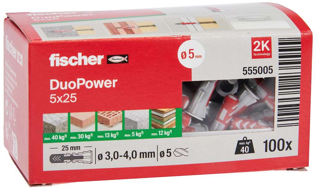 PRIME] Fischer Duopower 5x25 100 Stück