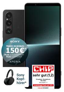 [Vodafone + GigaKombi] Sony Xperia 1 V + Sony WH-1000XM5 & Vodafone Smart M mit 85GB für 39,99€ mtl. + 503,99€ ZZ | 50€ RNM + 150€ Trade-In