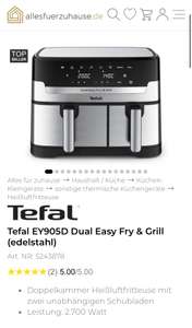 Tefal EY905D Dual Easy Fry & Grill (edelstahl)