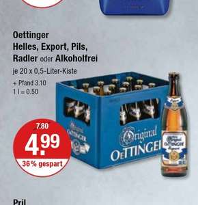 V-Markt Original Oettinger Helles, Export, Pils, Alkoholfrei 20x0,5