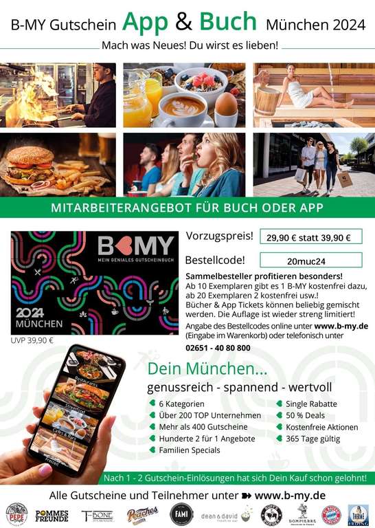 B-MY Gutschein App&Buch München 2024