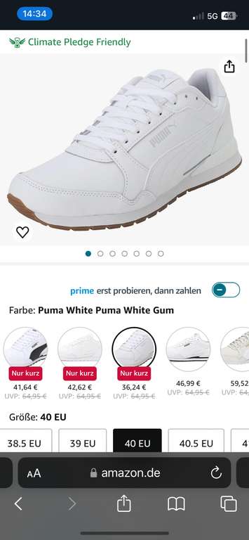 PUMA Unisex St Runner V3 L Sneaker 40[Amazon Oster Deals]
