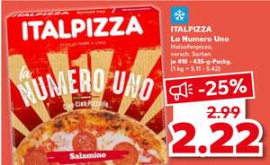 [Kaufland] Italpizza La Numero Uno - Gustavo Gusto Konkurrenz aus Italien - ab 4.4. bis 10.4. - mit Coupon nur 1,72€