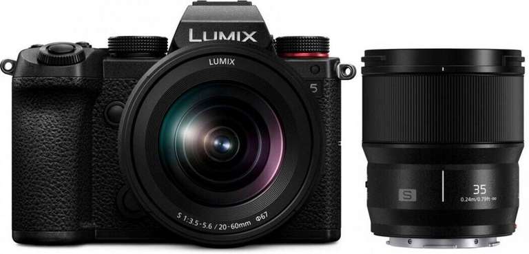 Panasonic Lumix S5 Systemkamera inkl. 20-60mm F3,5-5,6 & 35mm F1,8 Objektiv | Missnumerique FR