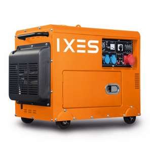 IXES IX-SGD-5500D by Scheppach Diesel Stromerzeuger / Generator | Elektrostart | 7,7PS | 5000W | 2x 230V, 1x 400V Steckdose | 16L Tank