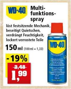WD-40 150ml Multifunktionsspray für 1,99 Euro [Thomas Philipps Filiale]