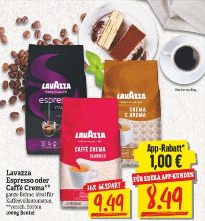 Lavazza Espresso, Lavazza Crema E Aroma und Lavazza Caffè Crema Classico (offline NP)
