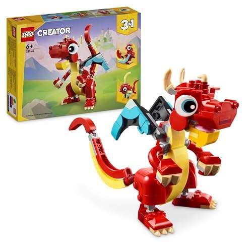 LEGO Creator 3 in 1 - Roter Drache (31145) für 6,99 Euro [Amazon Prime]