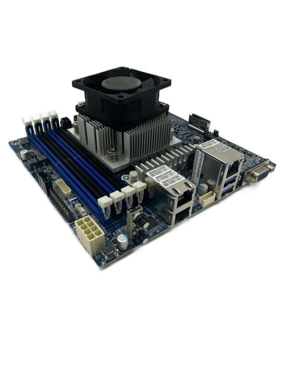 Gigabyte MJ11-EC1, AMD EPYC 3151 4C/8Tx2,9 GHz,4xDDR4 (max.128GB), 8xSATA,2xEthernet, m.2, geeignet für NAS, Homeserver, Proxmox (gebraucht)