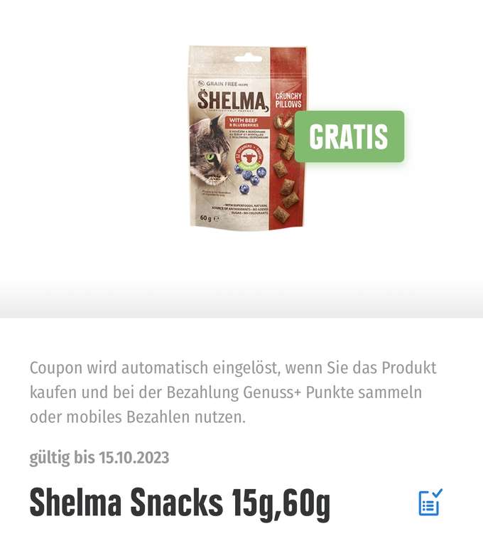 [Edeka App regional Regionen Minden- Hannover und Südbayern] Gratis Shelma Snacks versch. Sorten durch App-Coupon