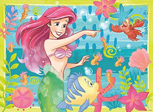 [Prime]Ravensburger Puzzle Arielles Unterwasserparadies - 500 Teile Disney Brilliant Puzzle mit Dekosteinen