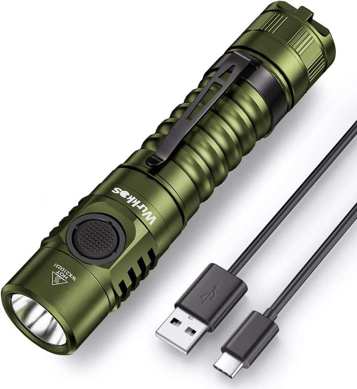 Wurkkos FC11 LED Flashlight 1300lm || inkl. 18650 Akku || inkl. Magnetic Tail || USB-C Rechargeable || für 18,23€
