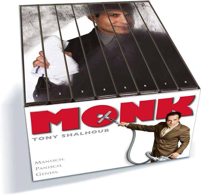 Monk - Die komplette Serie | Box mit 32 DVDs (Thalia App)