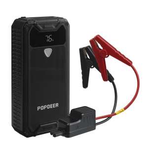 POPDEER PD-JX1 - 15.000mAh Starthilfe-Powerbank bis 1500A, Taschenlampenfunktion