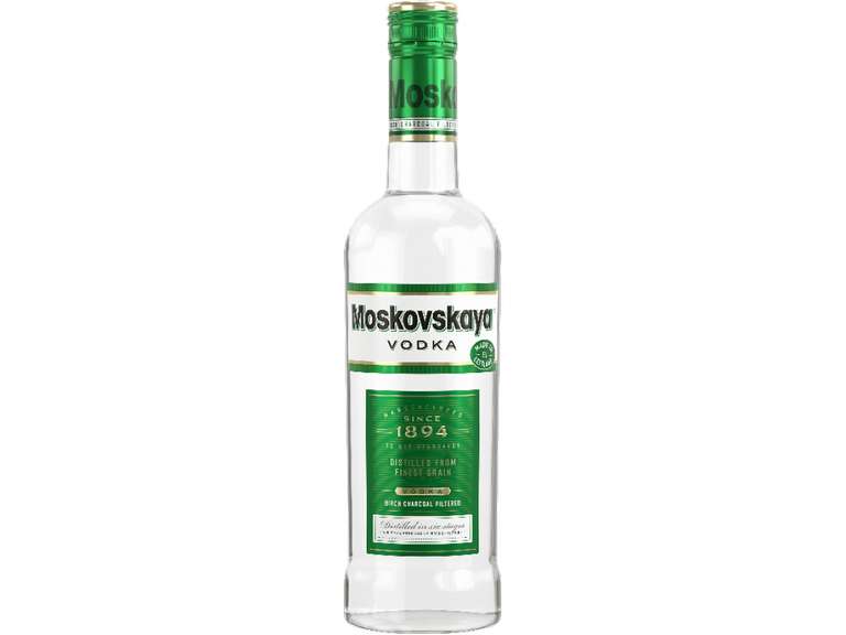 0,5 l Flasche Moskovskaya Vodka 38% Vol. - im Mark - Bundesweit (?) außer Bayern