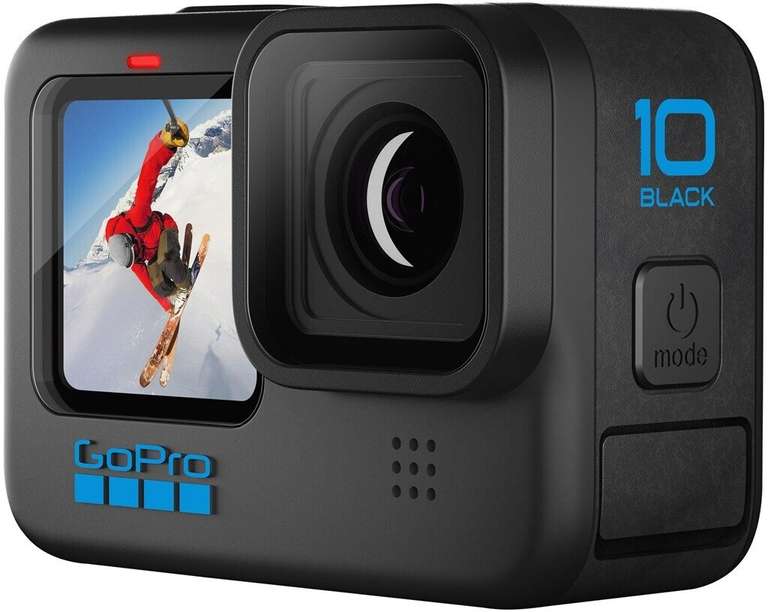GoPro HERO10 Black (5K30, UHD120, FHD240, 1720mAh-Akku, USB-C, HDMI, WLAN, Bluetooth, GPS, 2.27" & 1.4" LCD)