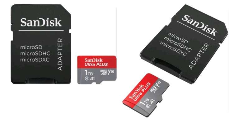 SANDISK Ultra PLUS microSDXC‐UHS‐I‐Karte, Micro-SDXC Speicherkarte, 1 TB, bis zu 160 MB/s, Versandkostenfrei
