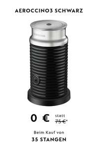 Gratis AEROCCINO3 im Wert von 75€ beim Kauf von 35 Stangen Nespresso Kapseln!