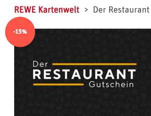 [Rewe] Kartenwelt - 15% auf "Der Restaurant Gutschein"