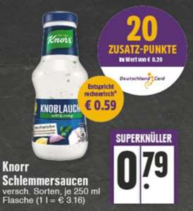[Edeka Rhein/Ruhr] [Trinkgut] Knorr Schlemmersaucen für rechnerisch 34 bzw. 24 Cent (bei 8 Flaschen) möglich - Dank Kombi