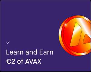 Robinhood Crypto - Lear & Earn - 2€ in AVAX