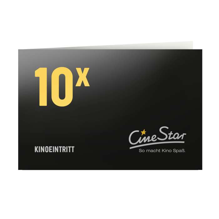 Cinestar: 10er Ticket 55€ / 5,50€ pro Ticket (zzgl. Gebühren für 3D)