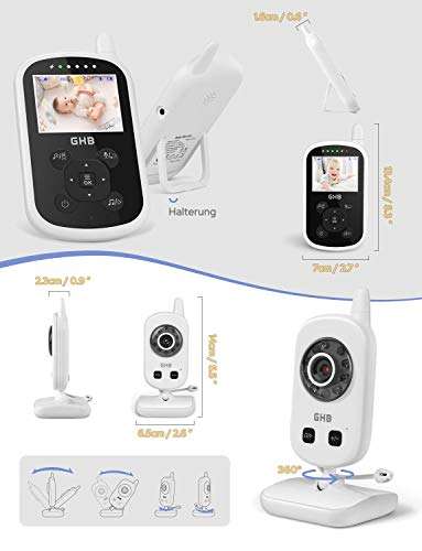 [Prime] GHB Babyphone mit Kamera Video Baby Monitor 2,4 GHz