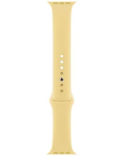 Apple Sportarmband für die Apple Watch in Zitruscreme (MWUX2ZM/A) | für Series 1-8 / SE / Ultra - 42 / 44 / 45 / 49mm | aus Silikon