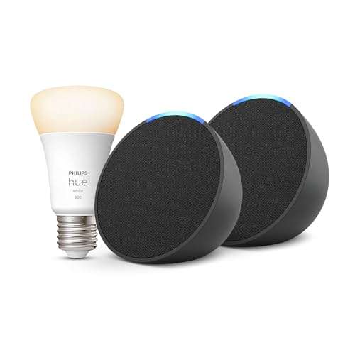 2x Amazon Echo Pop + Philips Hue White E27 Bluetooth Lampe für 39,98€ (Amazon)