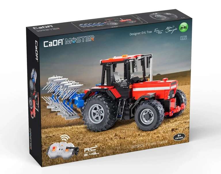 [Klemmbausteine] CADA Farm-Tractor (C61052W) für 86,54 Euro in OVP (1.675 Klemmbausteine + 4 Motoren) [Barweer.com - Versand aus Europa]