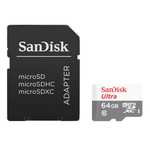 Sandisk Ultra microSDXC Speicherkarte 64GB für 9,99€ (statt 14€)
