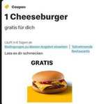 [APP personalisiert] Mc Donald‘s Gratis Cheeseburger