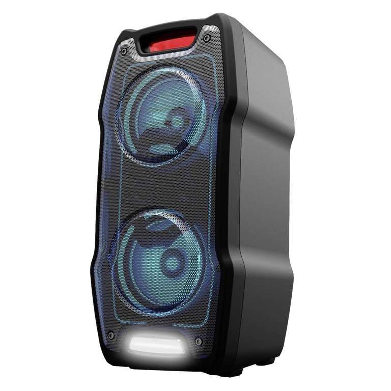 Sharp PS-929 Bluetooth Party Lautsprecher | max. 180W Output (2 x 25W RMS) | 13 Std. Akkulaufzeit | LED-/Blitzlichteffekte | inkl. Mikrofon