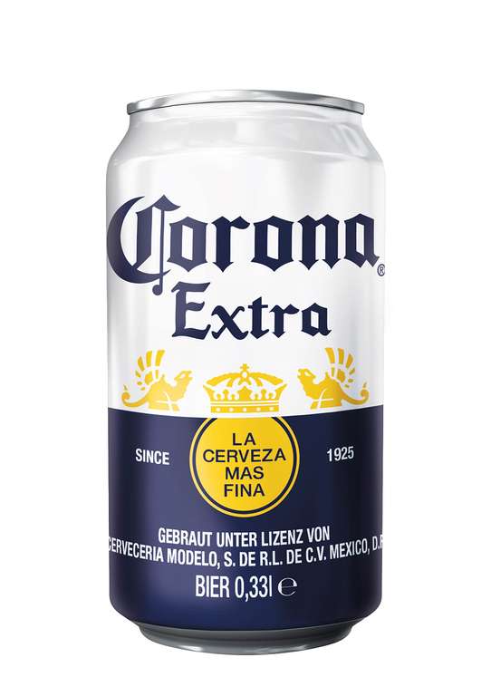 Corona Extra Premium Lager Dosenbier, Mehrweg, Internationales Lager Bier (24 X 0.33 l) (Prime Spar-Abo)