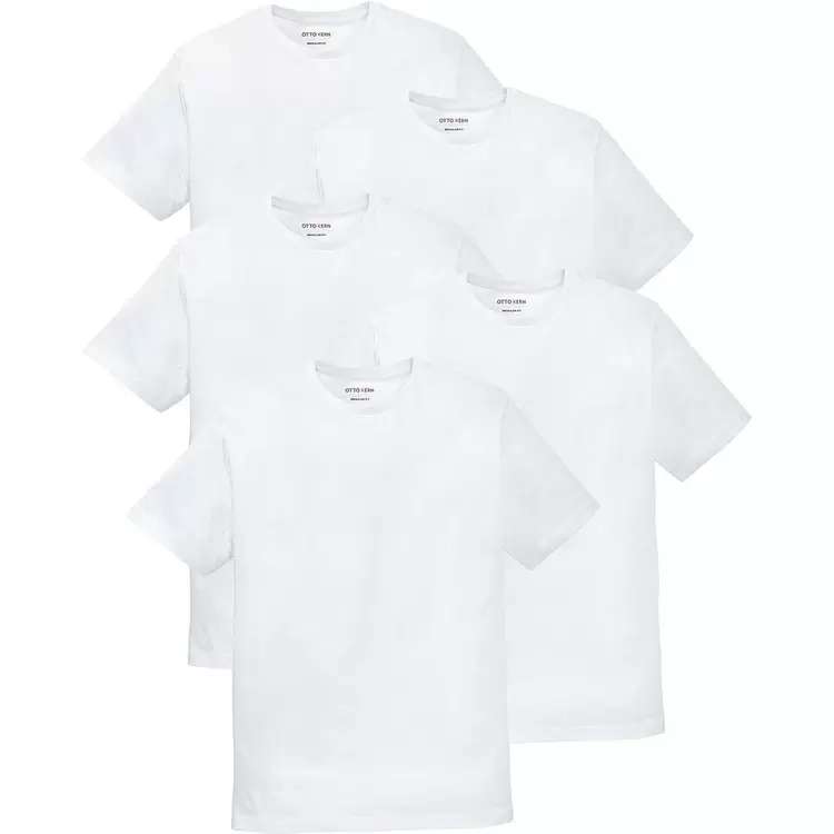 5er Pack OTTO KERN T-Shirts in Weiß und Schwarz mit Rundhals / M-4XL / 100% Baumwolle