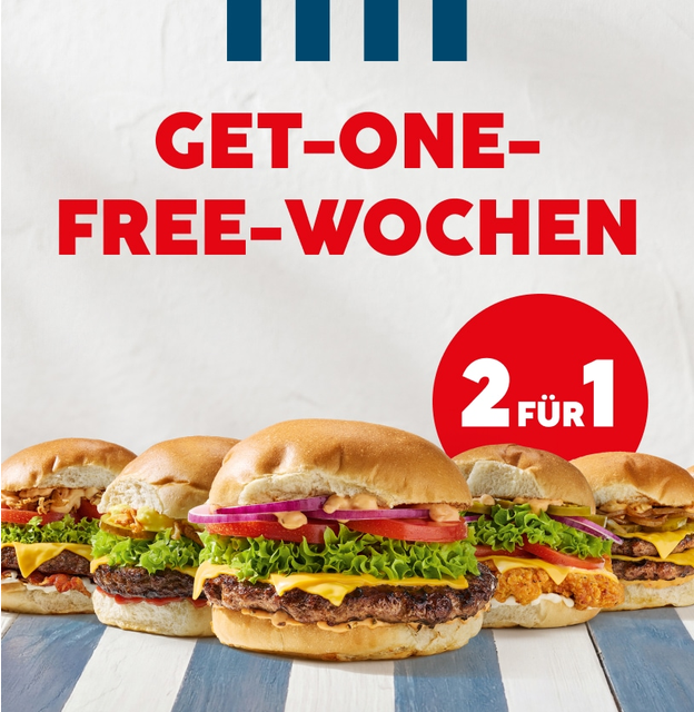 Burgerme 2 für 1: vom 17.08. bis 27.09. jede Woche wechselnde Burger-Duos