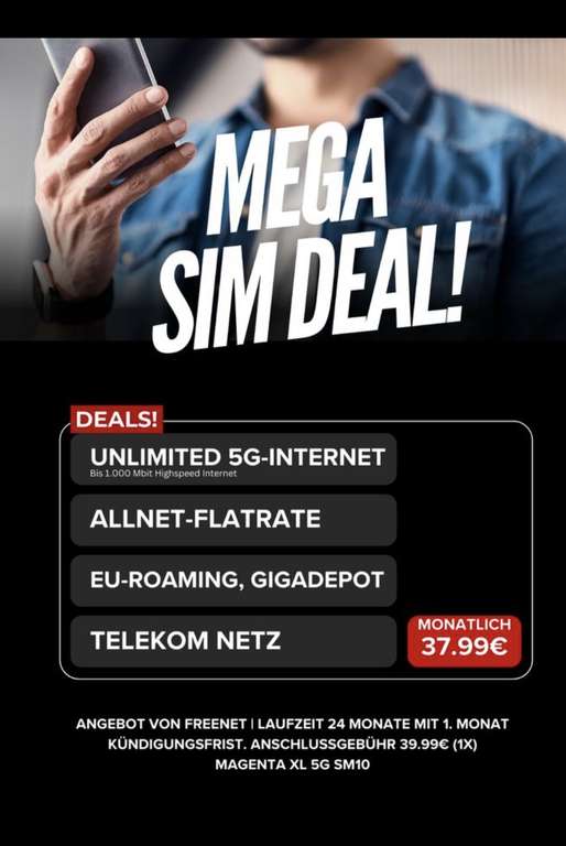 Freenet Magenta Mobil xl unlimited Media Markt (Lokal Chemnitz) 37,99€
