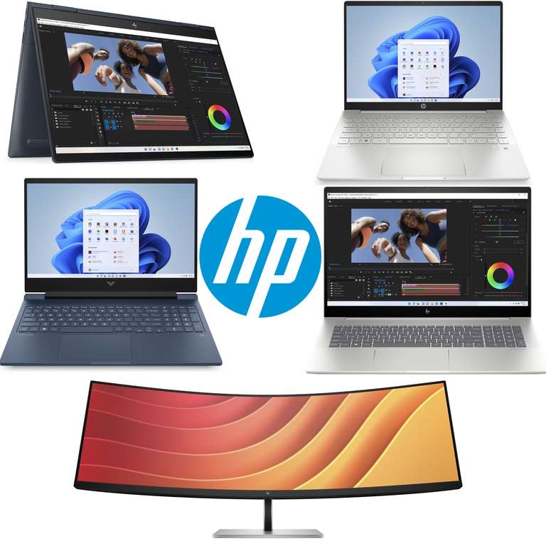 HP Black Friday Deals mit 5% Zusatzrabatt: Diverse Angebote für Laptops, Convertibles & einen Monitor