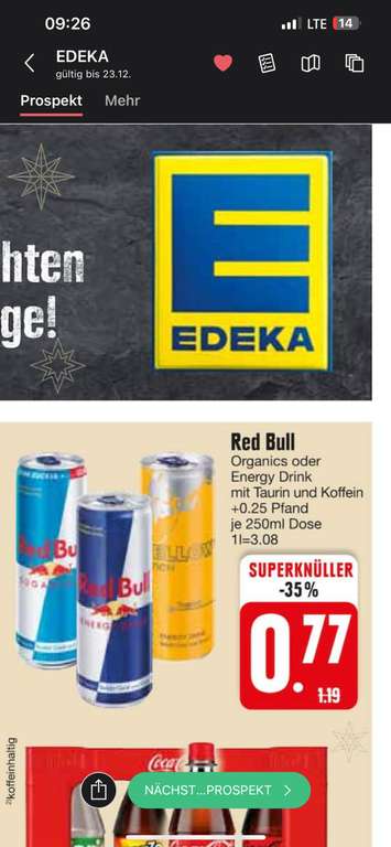 Redbull 0,77€ Edeka ohne App! (Offline)